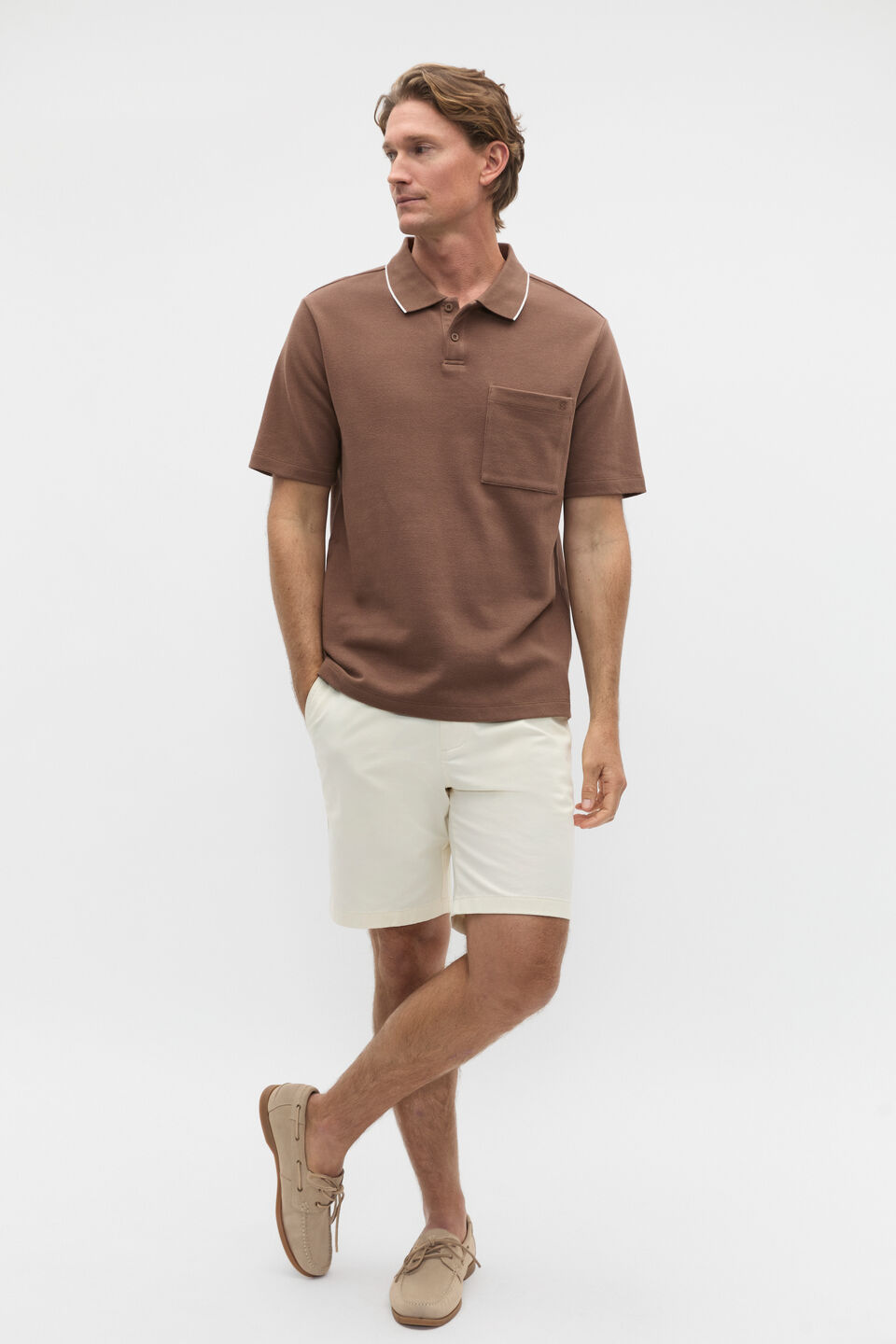 Pocket Polo Shirt  Cocoa