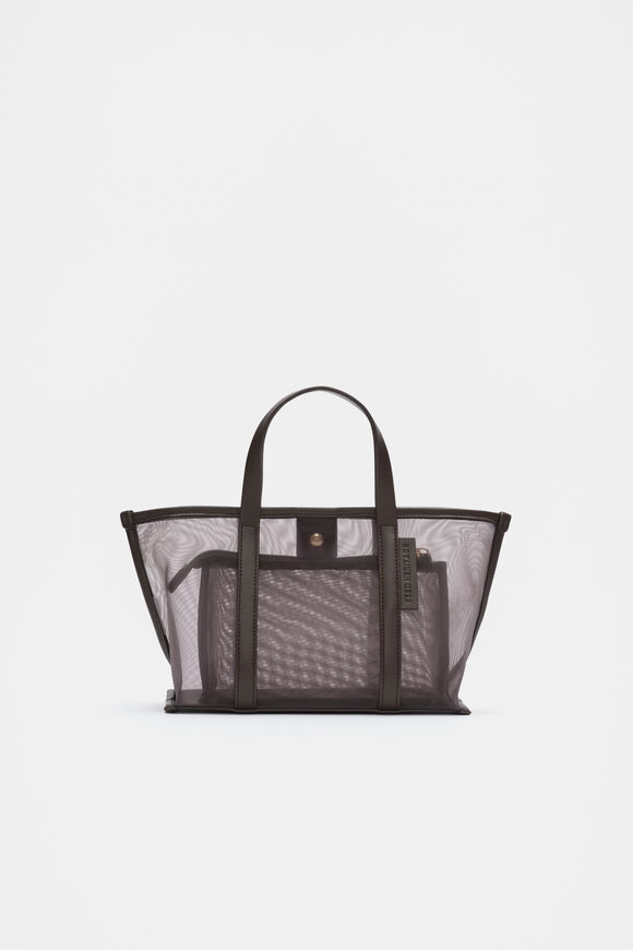 Mesh Mini Tote  Chocolate  hi-res
