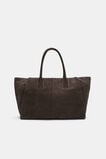Softly Structured Suede Tote  Chocolate  hi-res