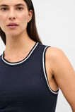 Australian Cotton Contrast Tank  Twilight Blue  hi-res