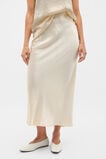 Crinkled Satin Slip Skirt  Coconut Cream  hi-res