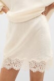 Lace Trim Mini Skirt  Coconut Cream  hi-res