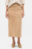 Suede Midi Skirt  Sandstone  hi-res