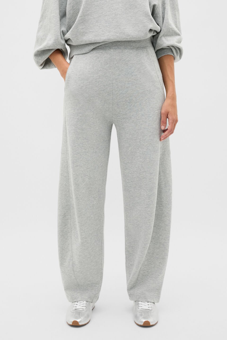 Soft Terry Trackpant  Pale Slate Marle