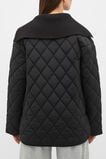 Quilted Rib Collar Jacket  Black  hi-res