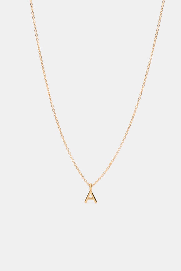 Gold Alphabet Necklace  A  hi-res