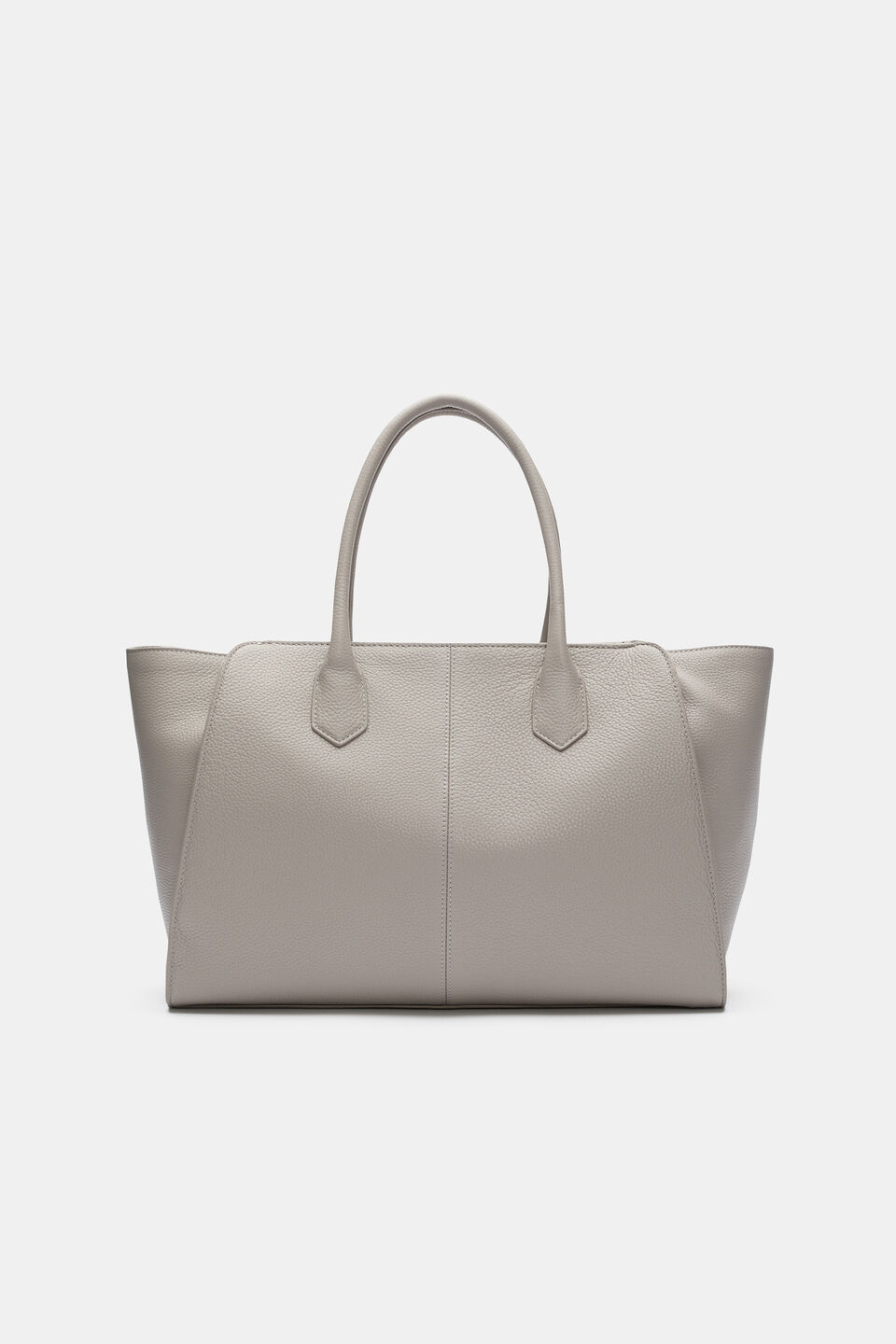Softly Structured Leather Tote  Slate