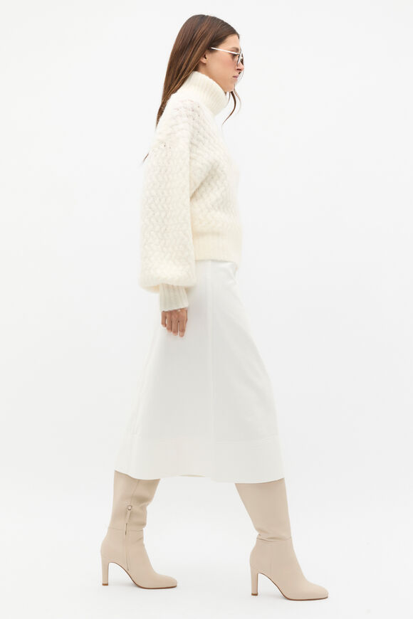 Denim Tie Waist Skirt  Cloud Cream  hi-res