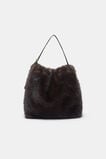 Fur Hobo Bag  Coffee Bean  hi-res