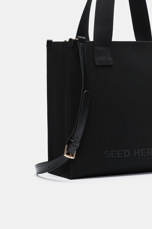 Seed Knit Tote  Black  hi-res