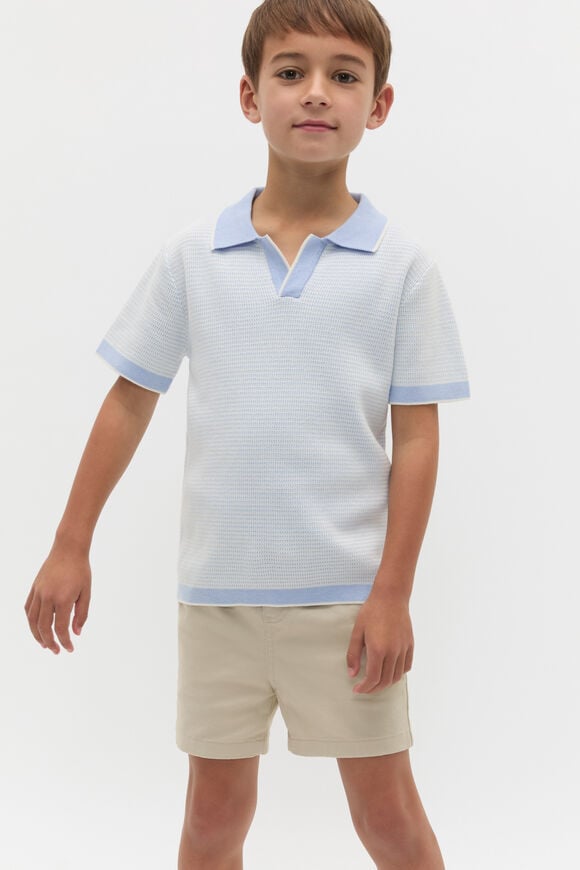 Knit Polo  Luna Blue  hi-res