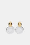 Statement Mixed Metals Earring  Gold Silver  hi-res