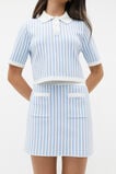 Stripe Knit Skirt  Sky Blue  hi-res
