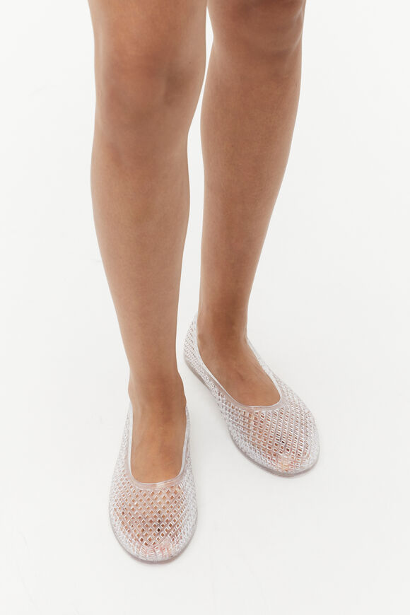Caged Jelly Ballet Flat  Clear  hi-res