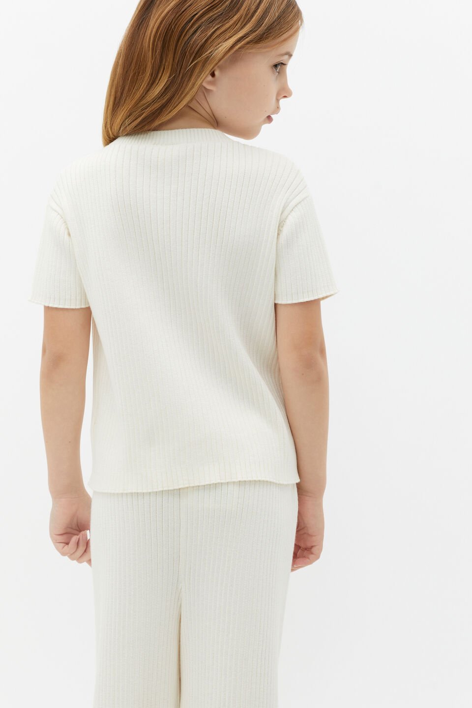 Button Knit Tee  Classic Cream