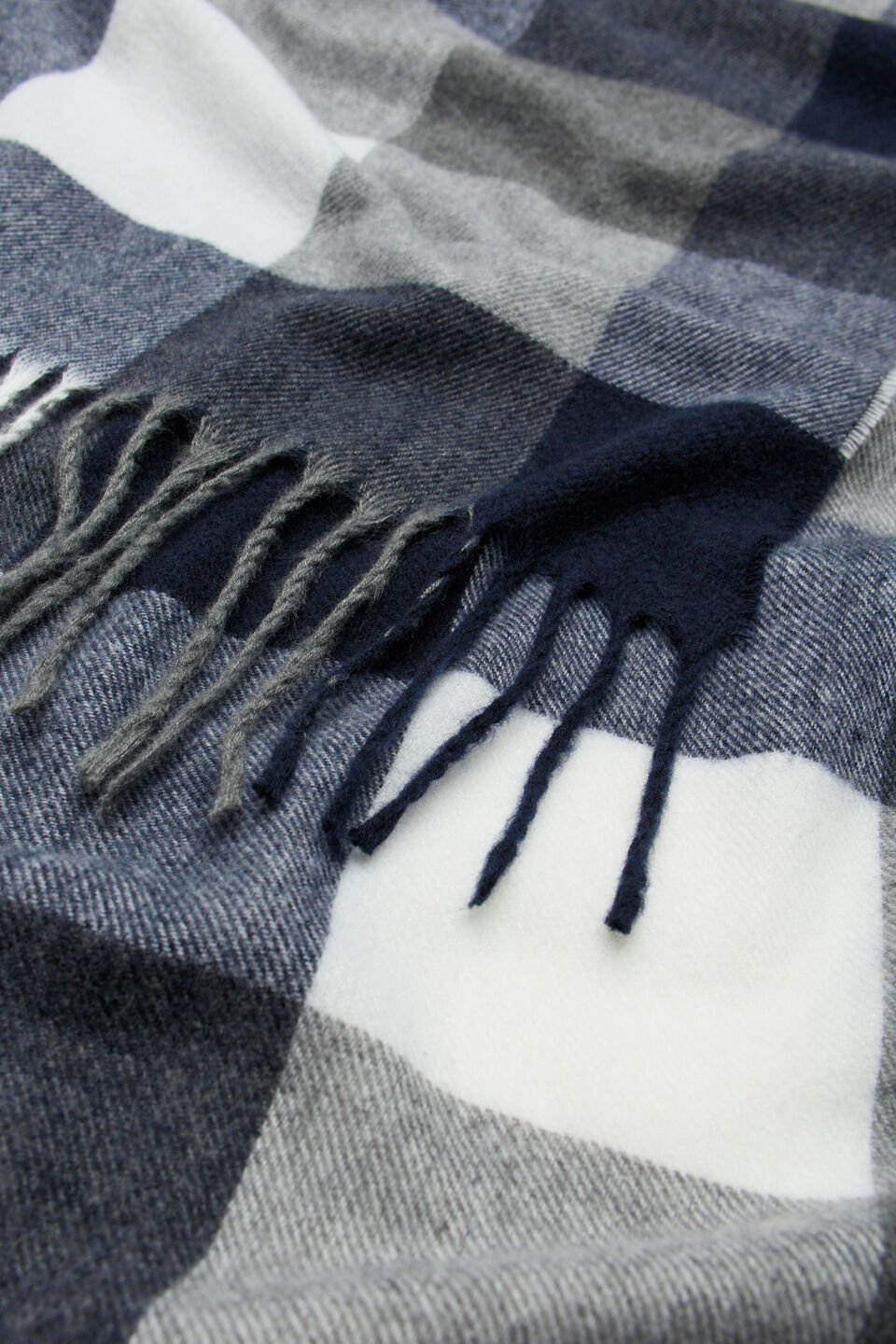 Check Scarf  Twilight Blue