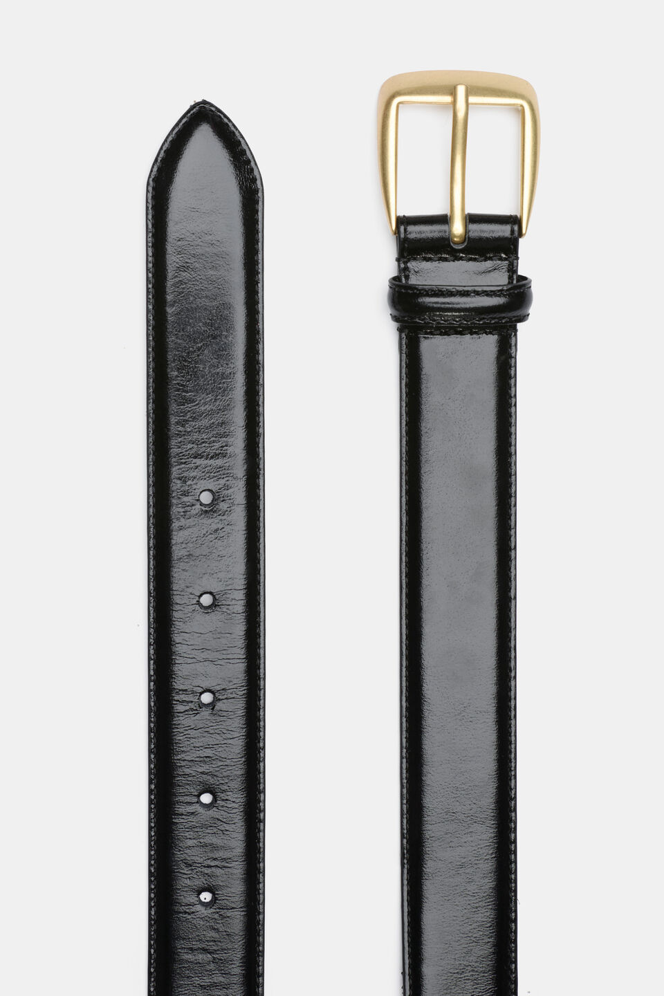 Koda Leather Belt  Hi Shine Black