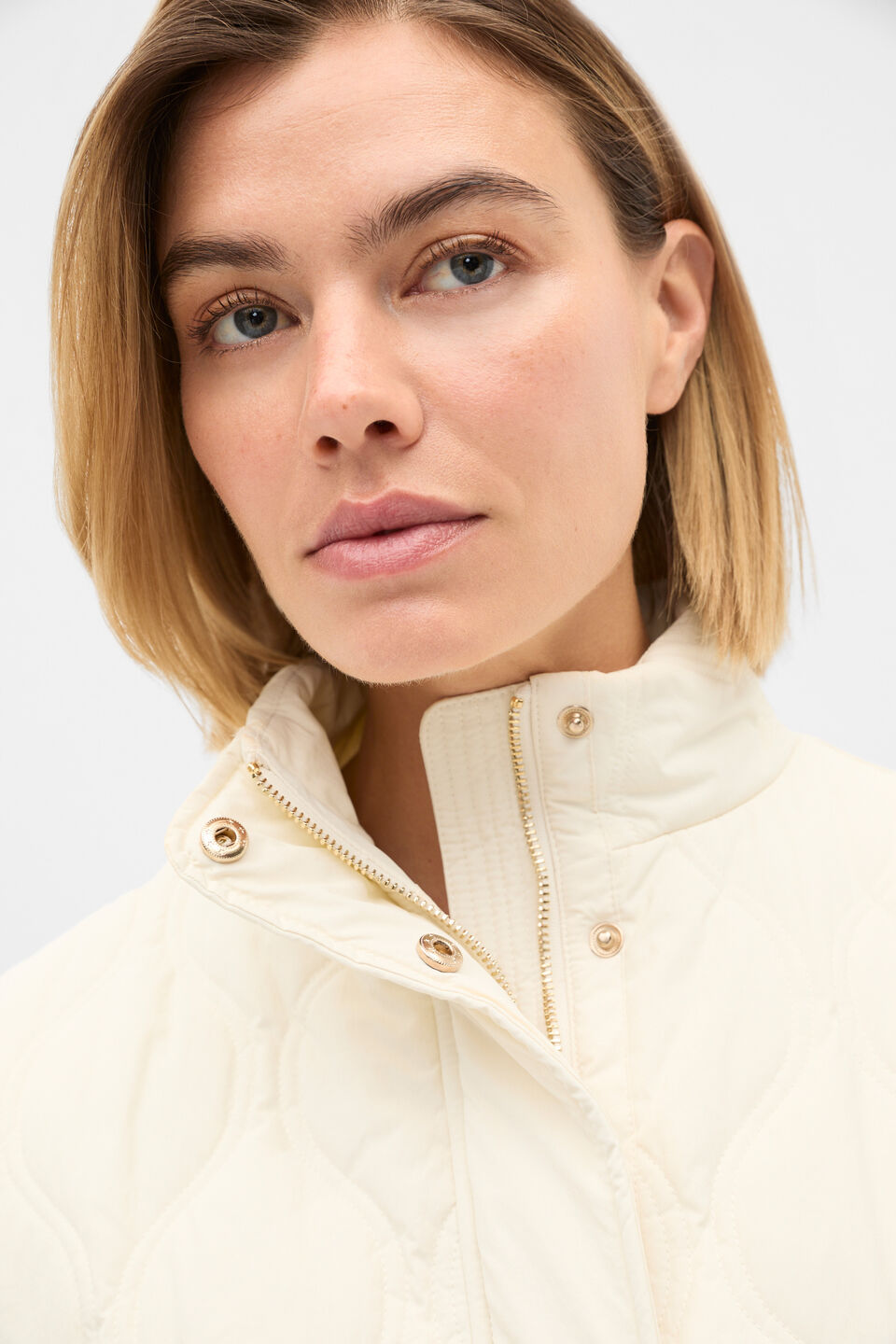 Quilted Vest  Coconut Cream