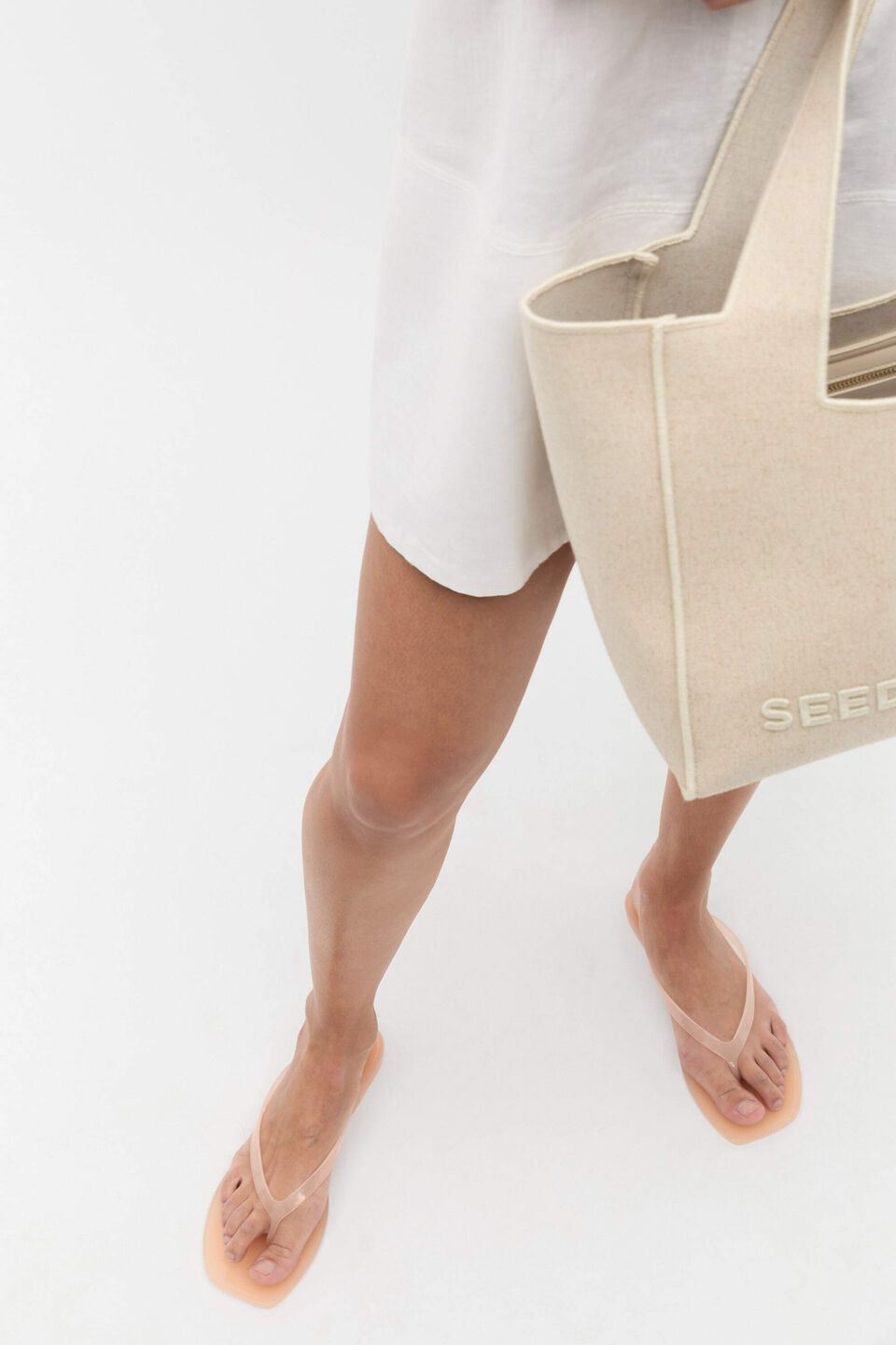 Elle Jelly Flip Flop  Nude