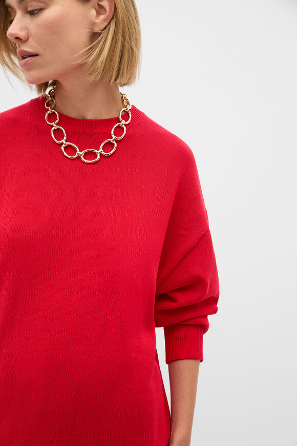 Cotton Oversized Knit  Poppy  hi-res