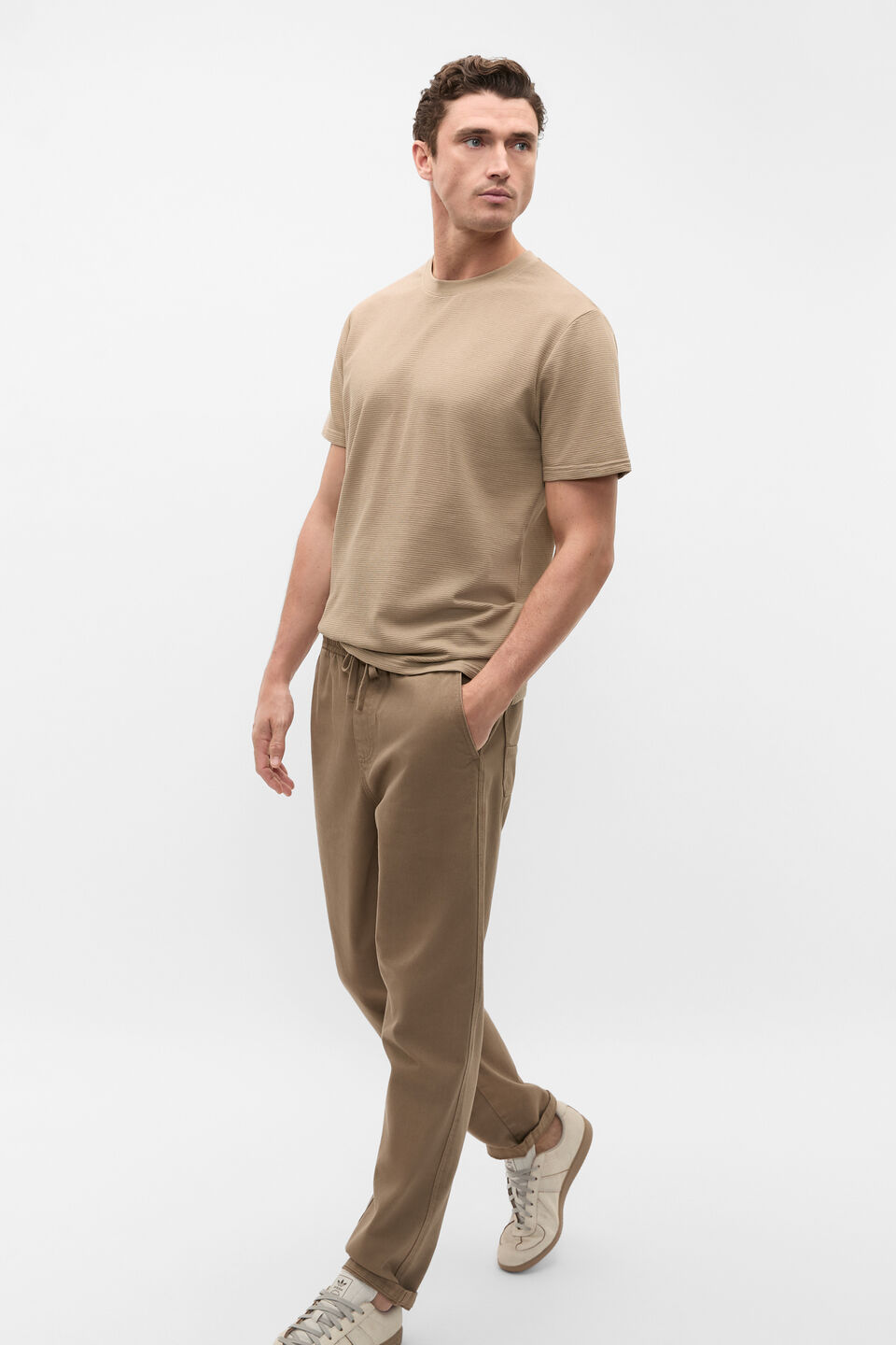 Textured Tee  Dark Stone