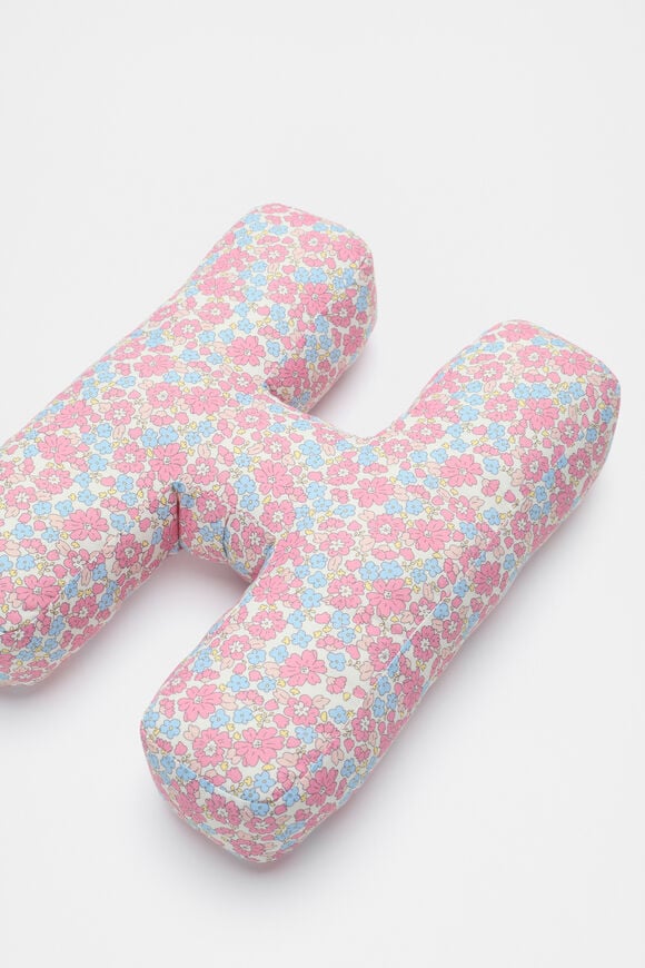 Ditsy Floral Initial Cushion  H  hi-res