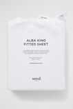 Alba King Fitted Sheet  White  hi-res