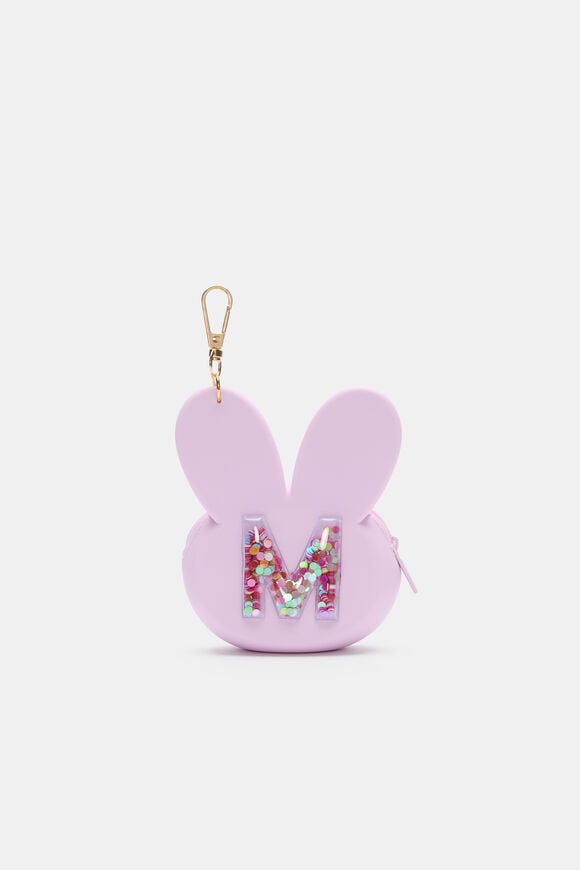 Bunny Silicone Initial Keyring  M  hi-res