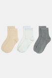 3 Pack Quarter Crew Socks  Sandstone Multi  hi-res