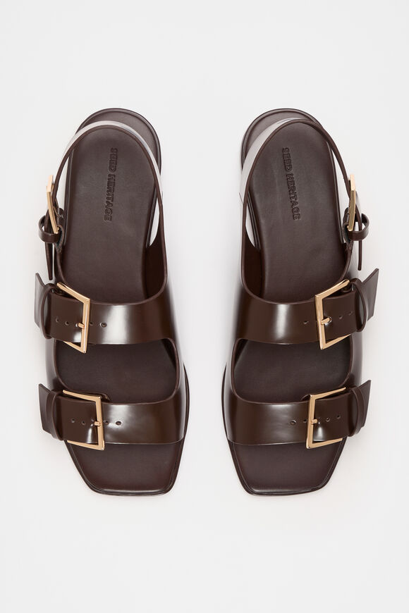 Iris Triple Buckle Sandal  Dark Espresso  hi-res
