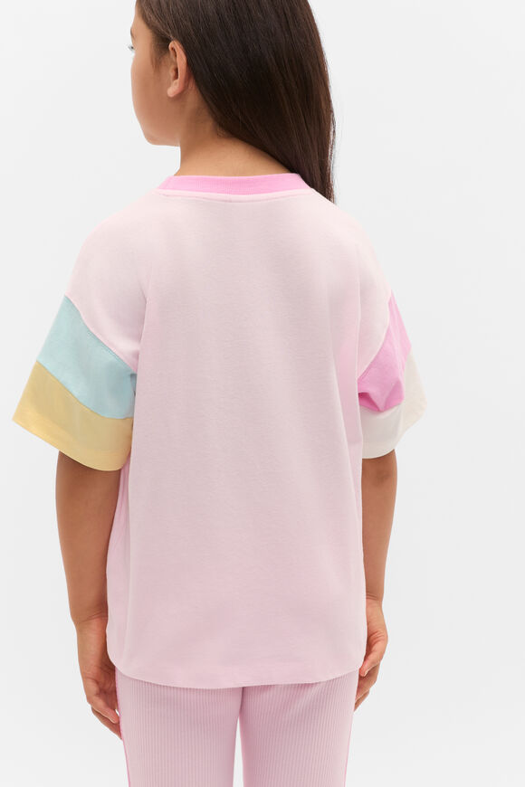 Logo Panelled Tee  Pink Lemonade  hi-res