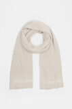 Rib Knit Logo Scarf  Oat Marle  hi-res