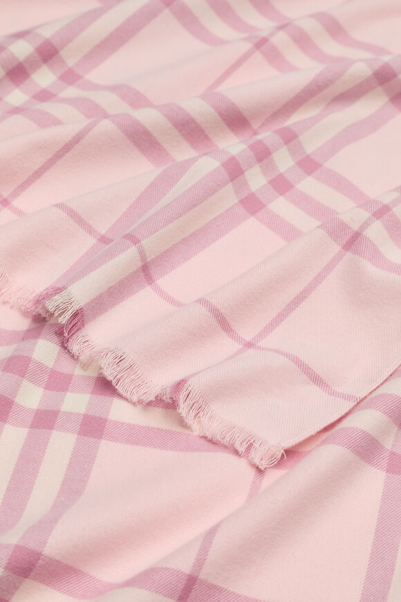Multi Check Scarf  Rose Petal  hi-res