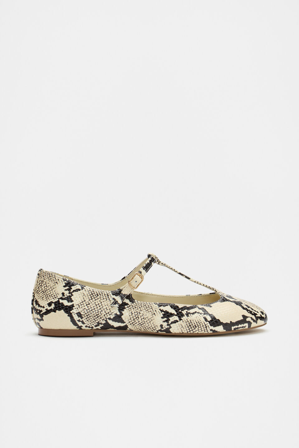 Elsie T-Bar Ballet Flat  Snake Print