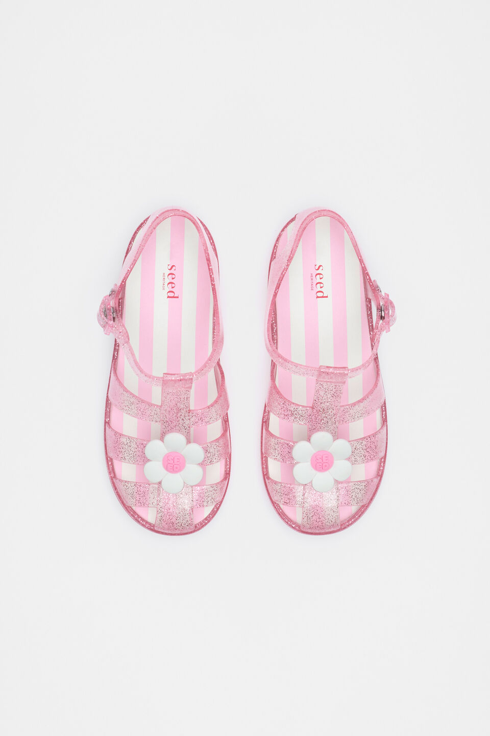 Daisy Jelly Sandal  Pink Glitter