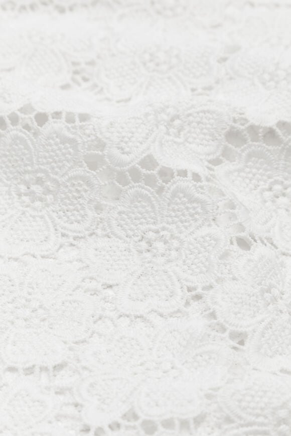 Lace Beach Cover Up  White  hi-res