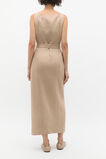 Linen Belted Midi Dress  Cookie  hi-res