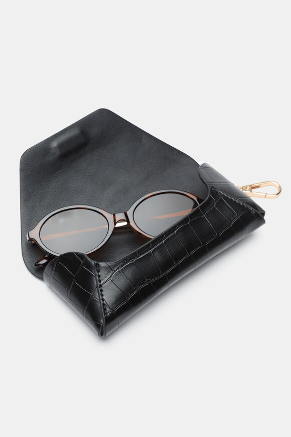 Sunglasses Case  Black Croc  hi-res
