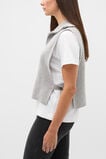Rib Knit Collar Bib  Pale Slate Marle  hi-res