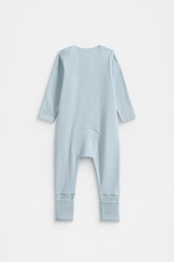 Core Logo Zipsuit  Blue Stripe  hi-res