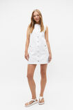 Denim Button Down Mini Shift Dress  White  hi-res