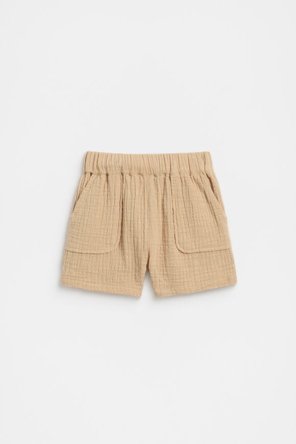 Pull On Texture Short  Ecru  hi-res