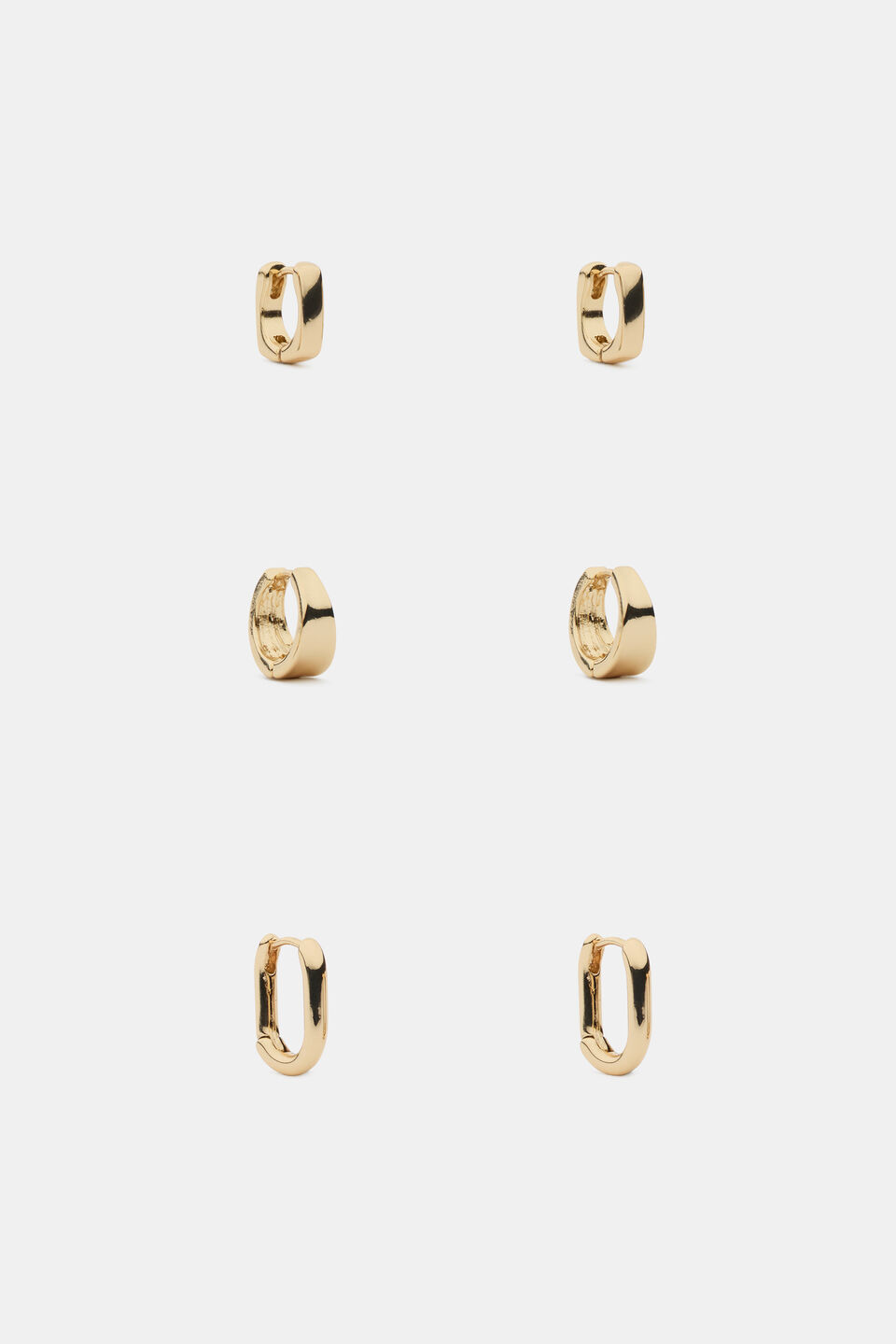 Rounded Earring Set  Gold