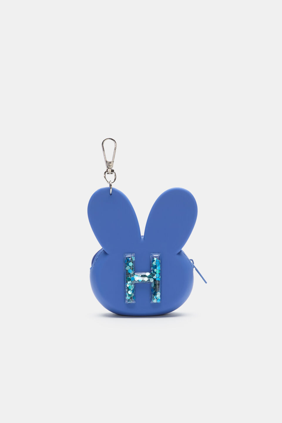 Bunny Silicone Initial Keyring  H