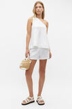 Linen One Shoulder Top  Whisper White  hi-res