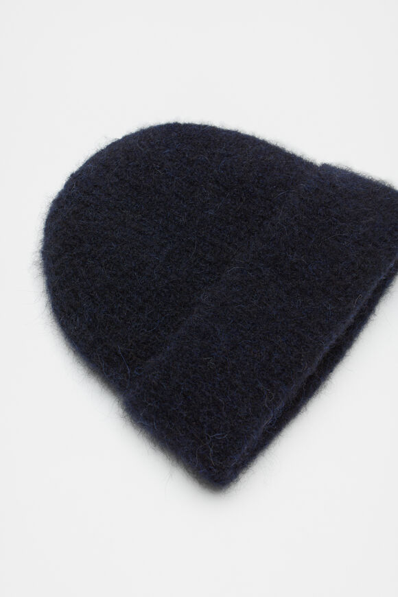 Fluffy Rib Knit Beanie  Twilight Blue  hi-res