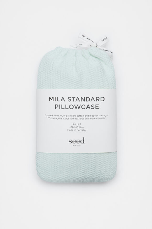 Mila Standard Pillowcase Set of 2  Mist  hi-res
