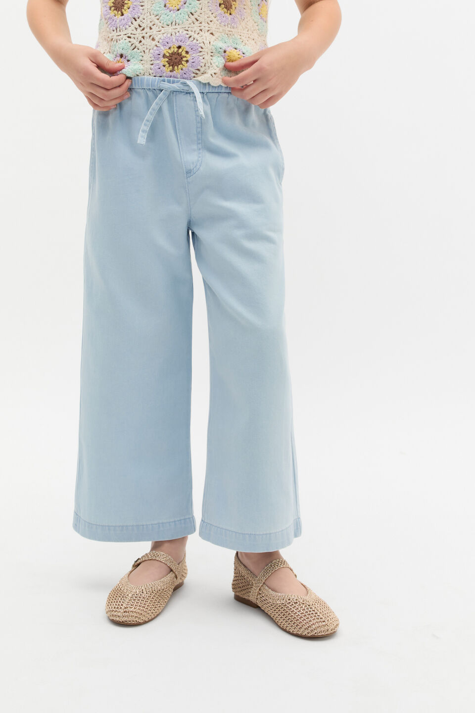 Pull On Pant  Powder Blue Wash