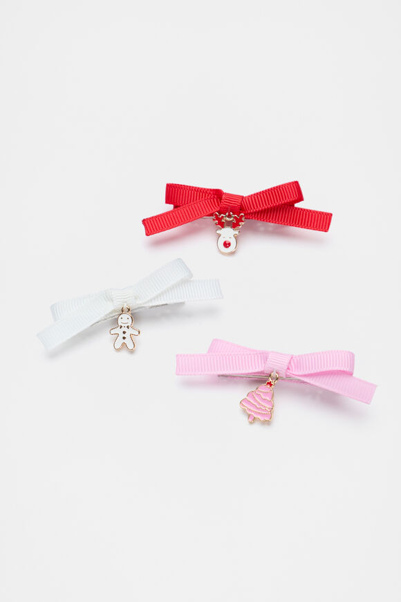Grosgrain Charm Bows  Multi  hi-res