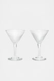 Selene Martini Glass Set of 2  Clear  hi-res
